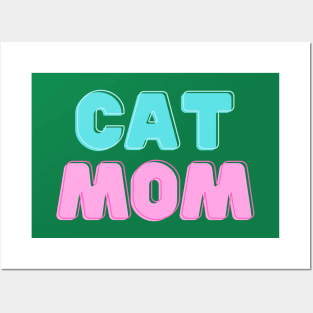 cat mom Posters and Art
